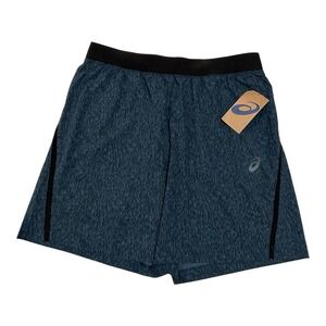 New ASICS Men's Woven‎ Training Short 7" Inseam Unlined Blue Size Large